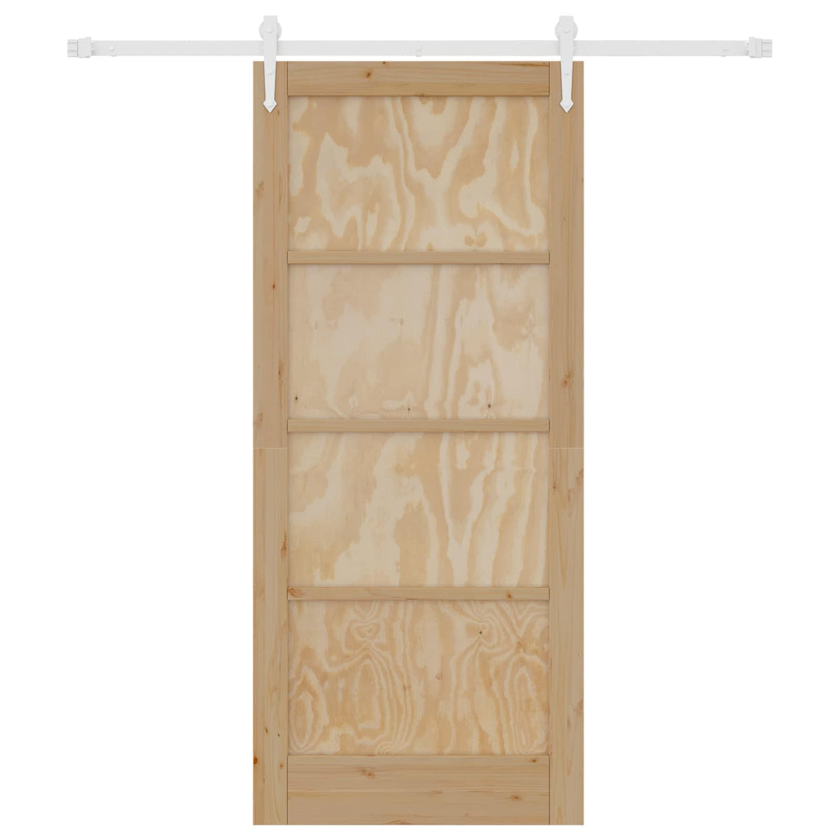 Skydedør ORKDAL 86 x 198,5 cm Massivt fyrretræ Natur og hvid