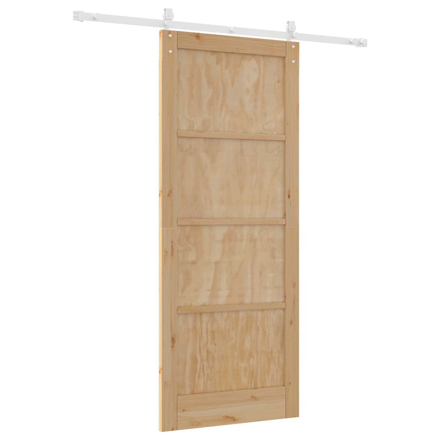 Skydedør ORKDAL 86 x 211 cm Massivt fyrretræ Natur og hvid