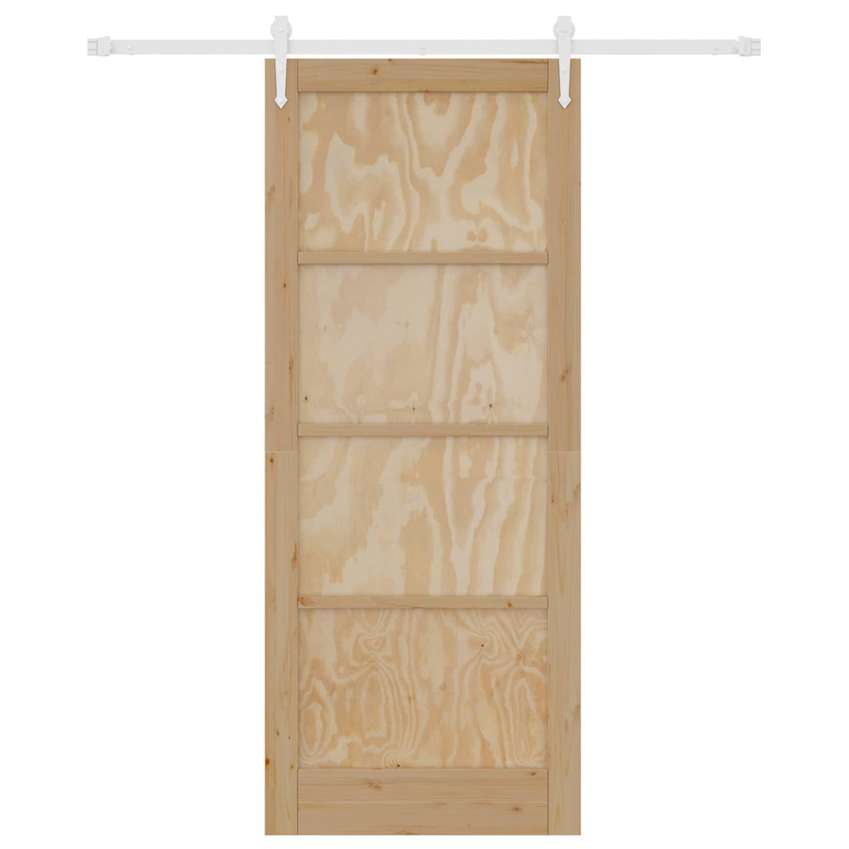 Skydedør ORKDAL 86 x 211 cm Massivt fyrretræ Natur og hvid