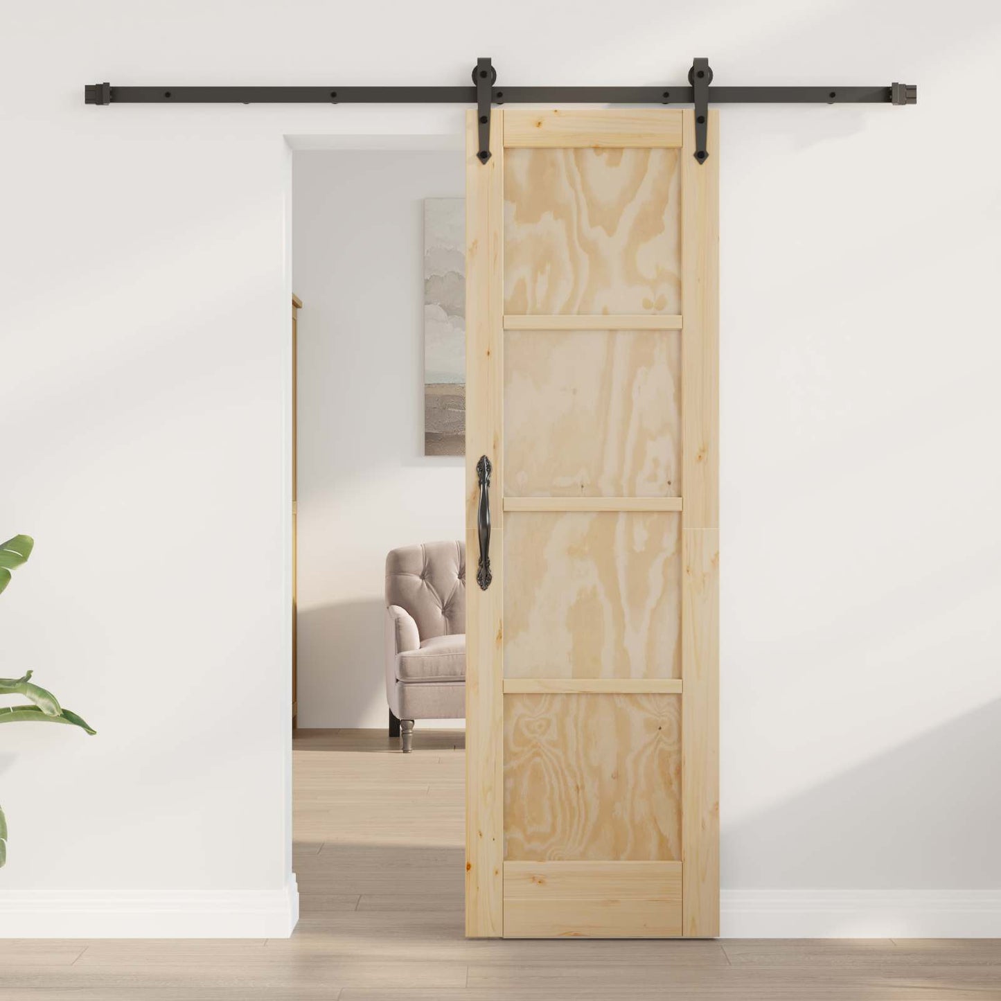 Skydedør ORKDAL 61 x 198,5 cm Massivt fyrretræ