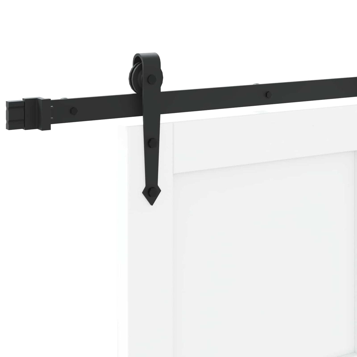 Skydedør ORKDAL 83 x 202 cm Massivt fyrretræ Hvid og sort