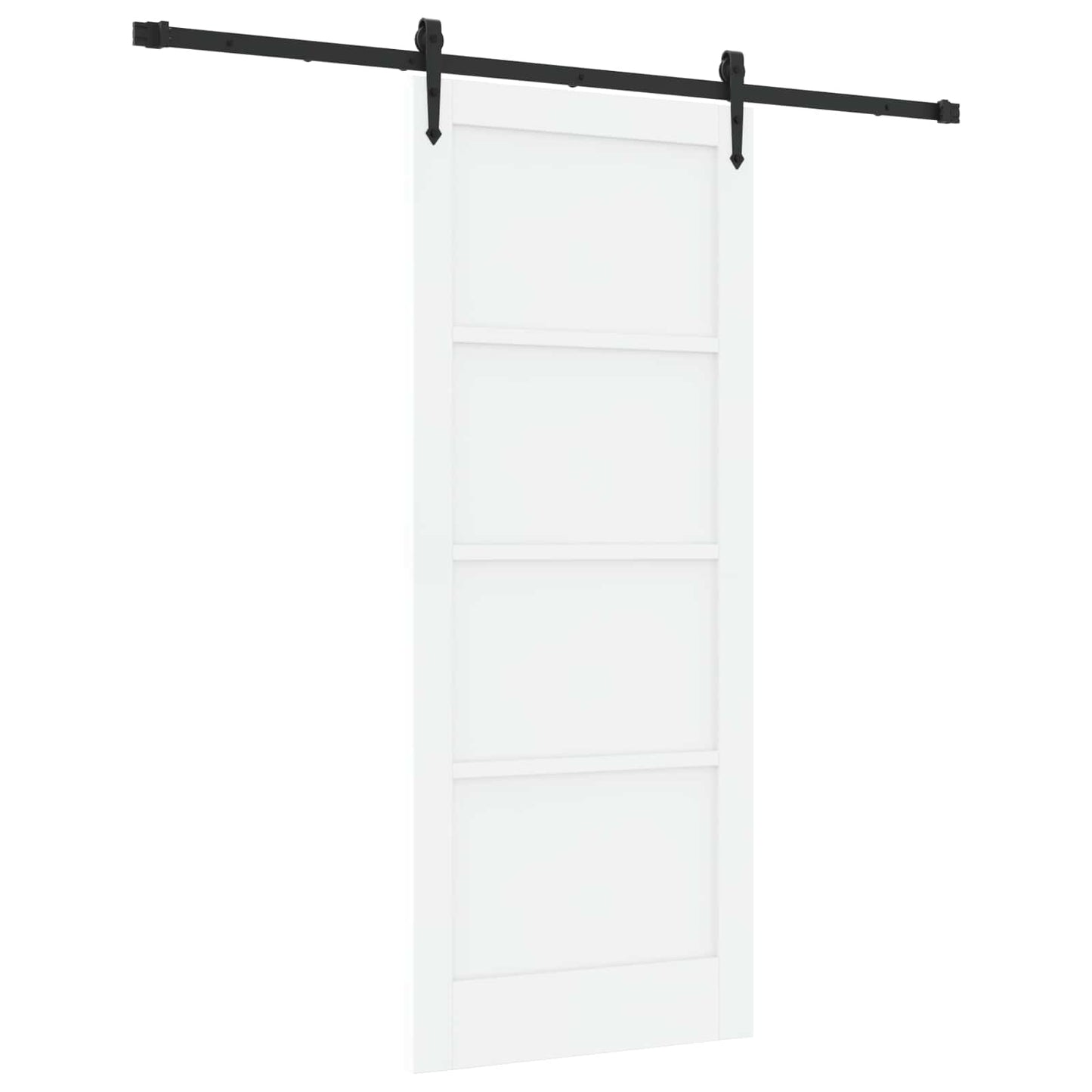 Skydedør ORKDAL 83 x 202 cm Massivt fyrretræ Hvid og sort
