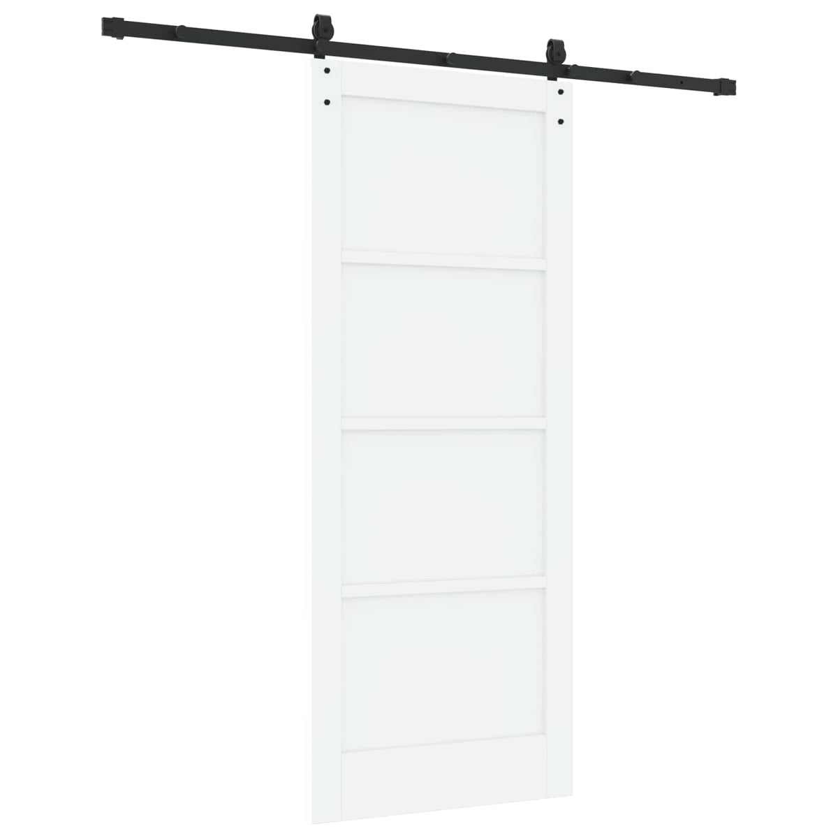 Skydedør ORKDAL 83 x 202 cm Massivt fyrretræ Hvid og sort