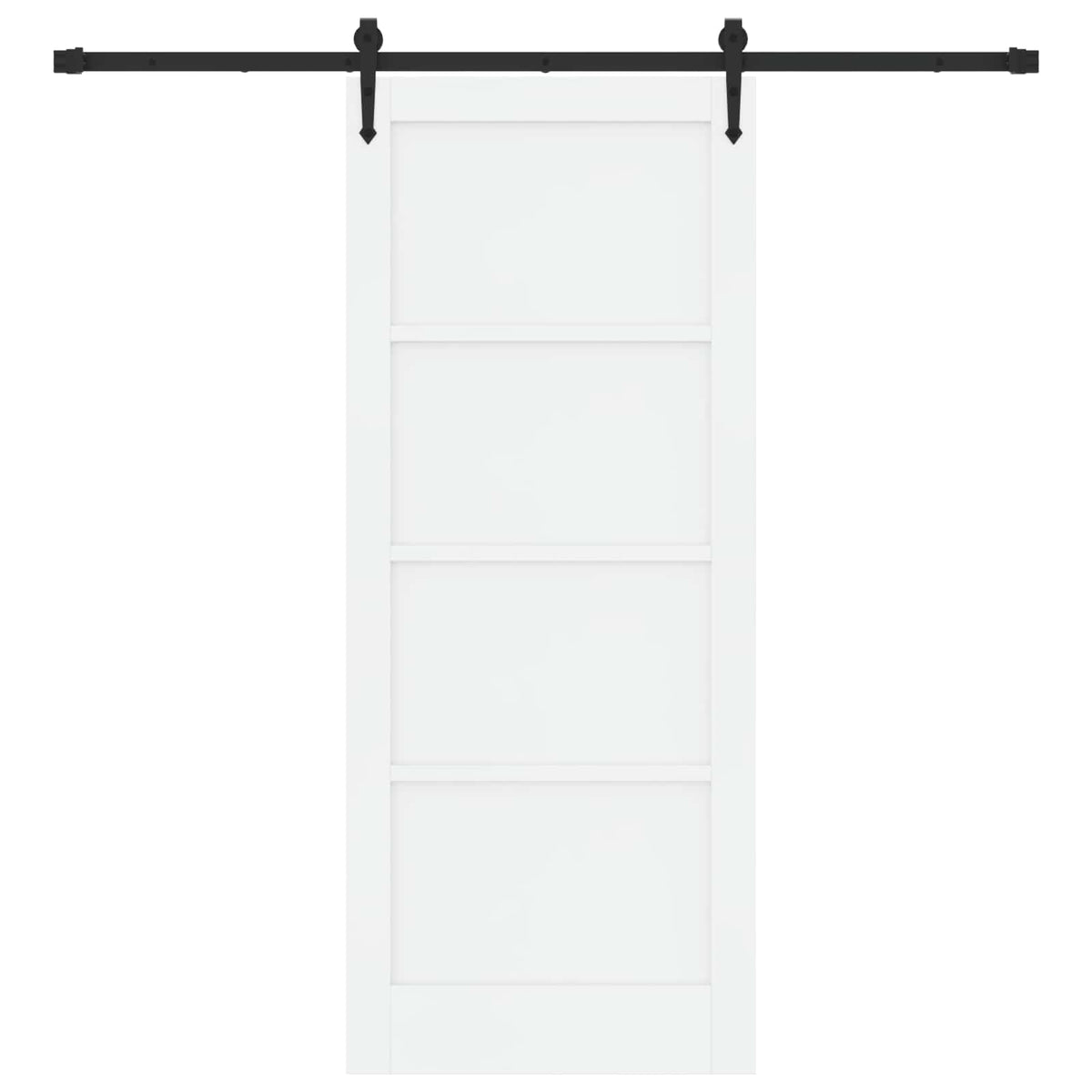 Skydedør ORKDAL 83 x 202 cm Massivt fyrretræ Hvid og sort