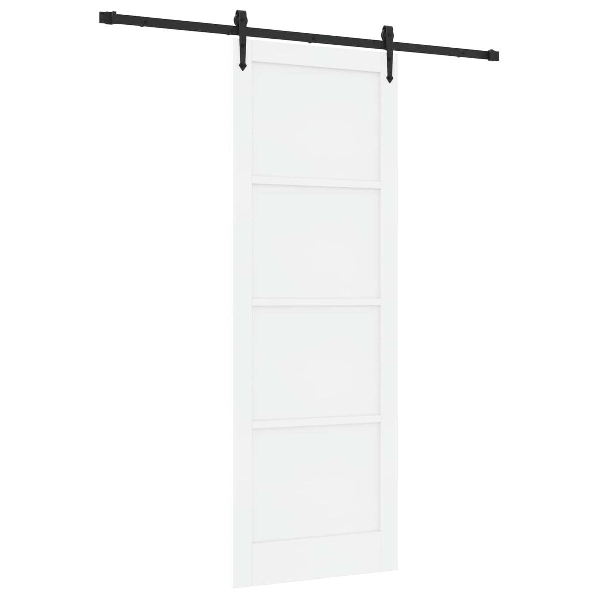 Skydedør ORKDAL 83 x 232 cm Massivt fyrretræ Hvid og sort