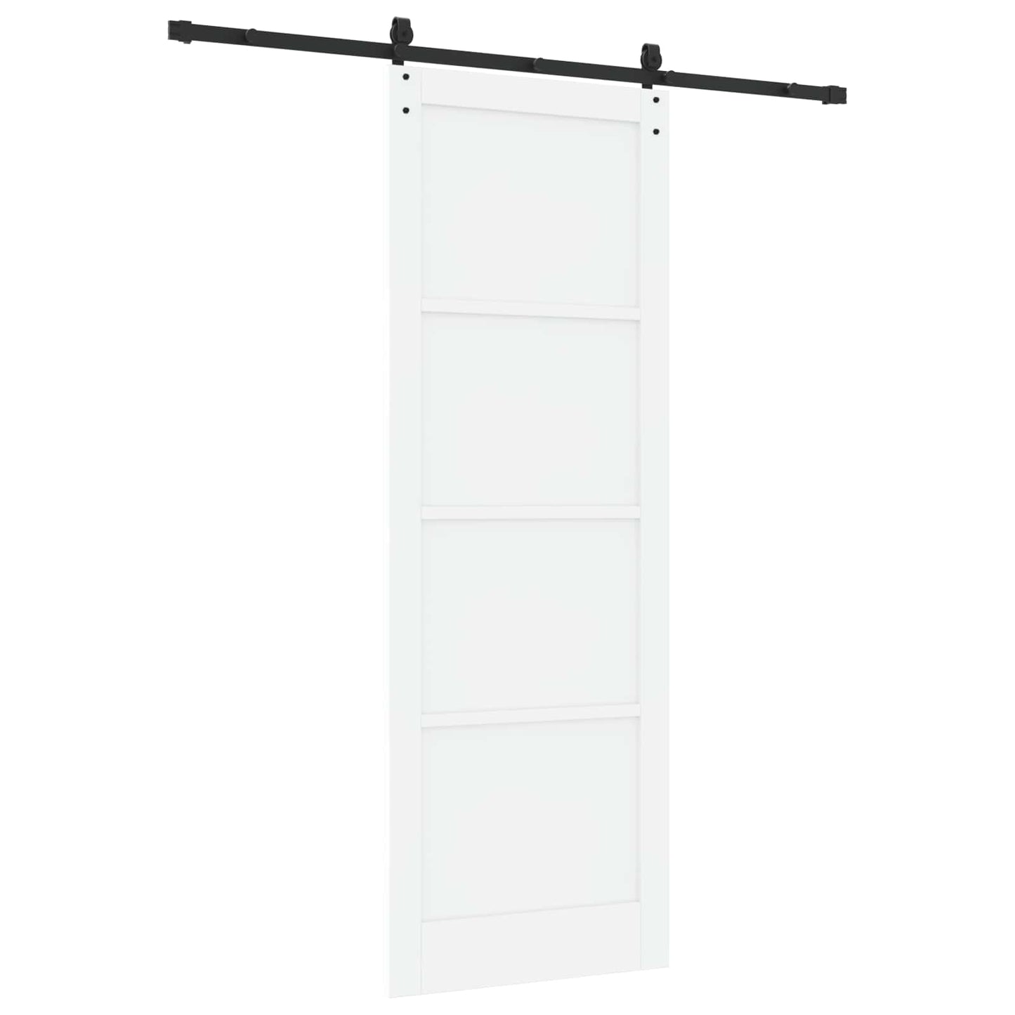 Skydedør ORKDAL 83 x 232 cm Massivt fyrretræ Hvid og sort