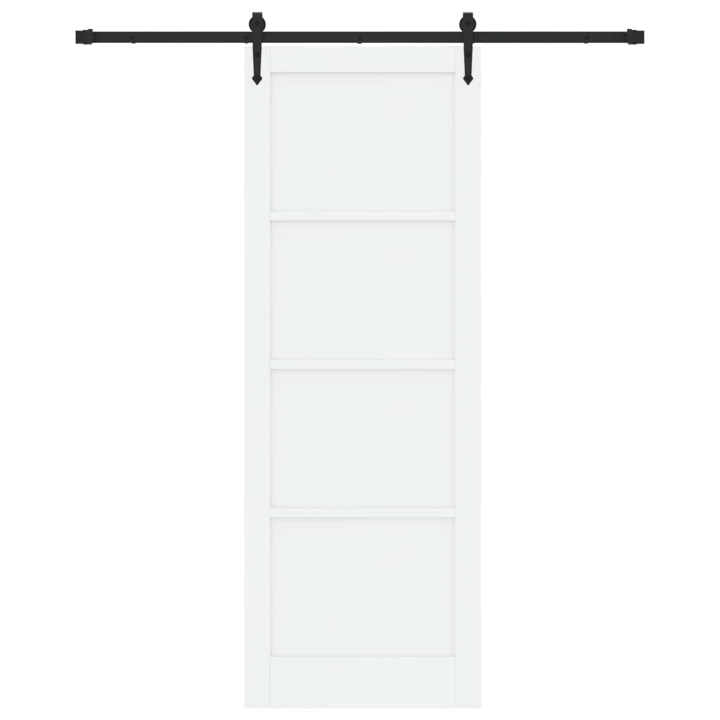 Skydedør ORKDAL 83 x 232 cm Massivt fyrretræ Hvid og sort