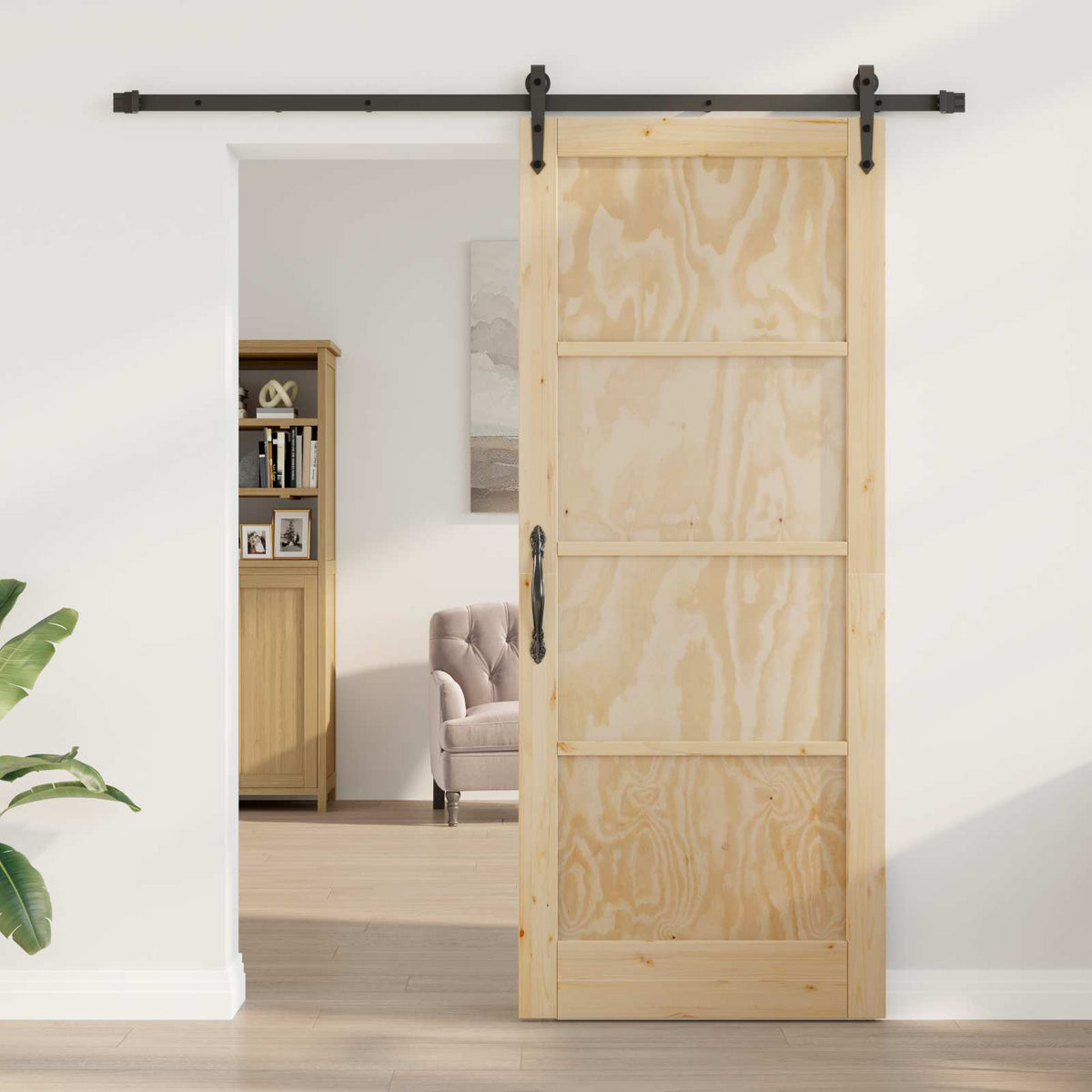 Skydedør ORKDAL 86 x 211 cm Massivt fyrretræ
