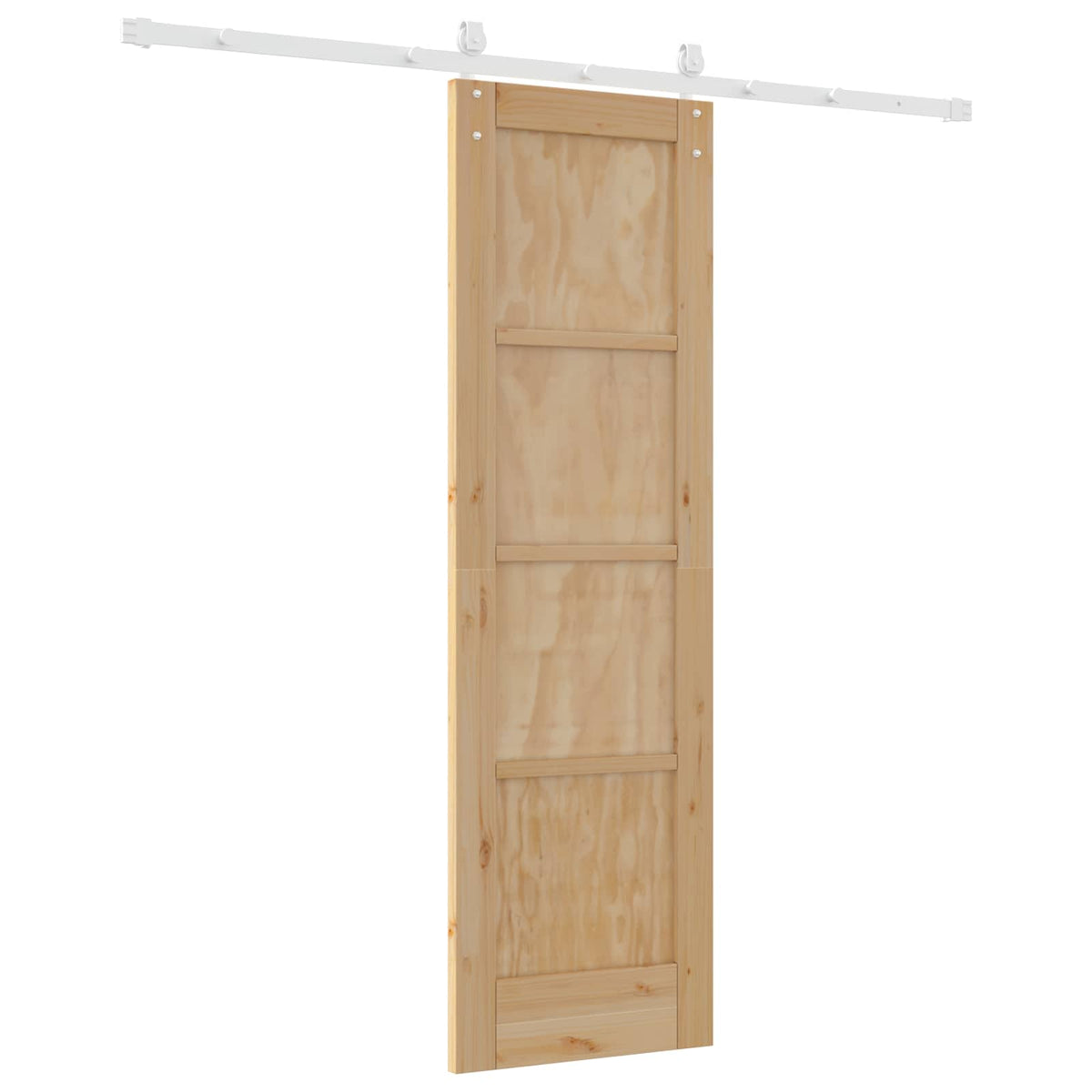 Skydedør ORKDAL 61 x 198,5 cm Massivt fyrretræ Natur og hvid