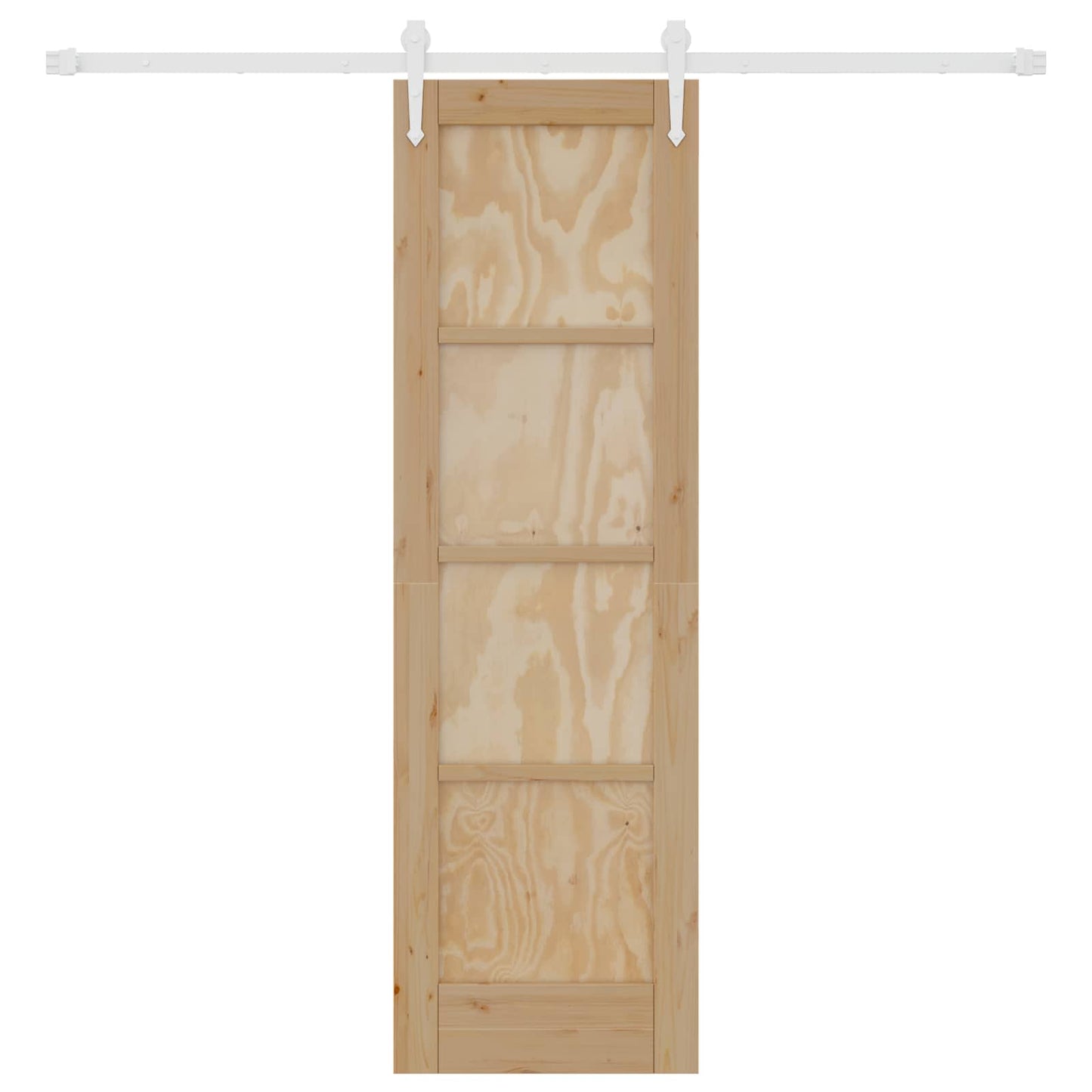 Skydedør ORKDAL 61 x 198,5 cm Massivt fyrretræ Natur og hvid