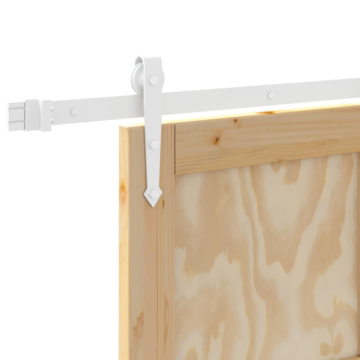 Skydedør ORKDAL 73,5 x 211 cm Massivt fyrretræ Natur og hvid