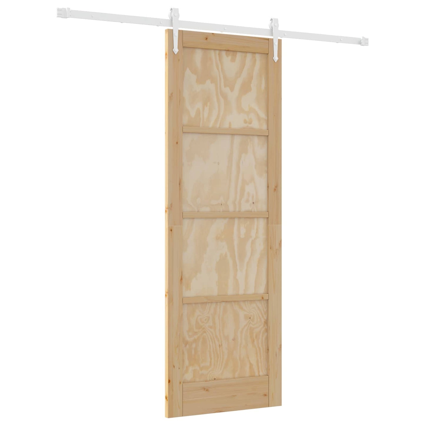 Skydedør ORKDAL 73,5 x 211 cm Massivt fyrretræ Natur og hvid