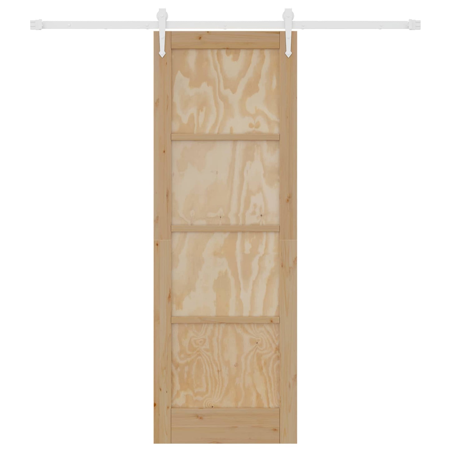 Skydedør ORKDAL 73,5 x 211 cm Massivt fyrretræ Natur og hvid