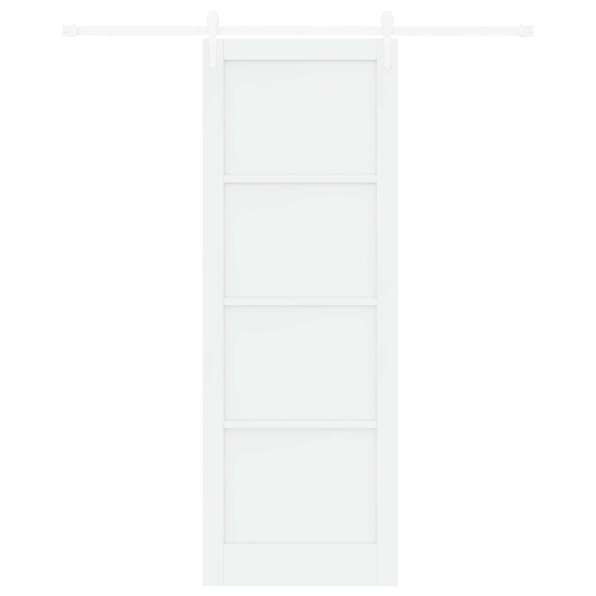 Skydedør ORKDAL 83 x 232 cm Massivt fyrretræ Hvid