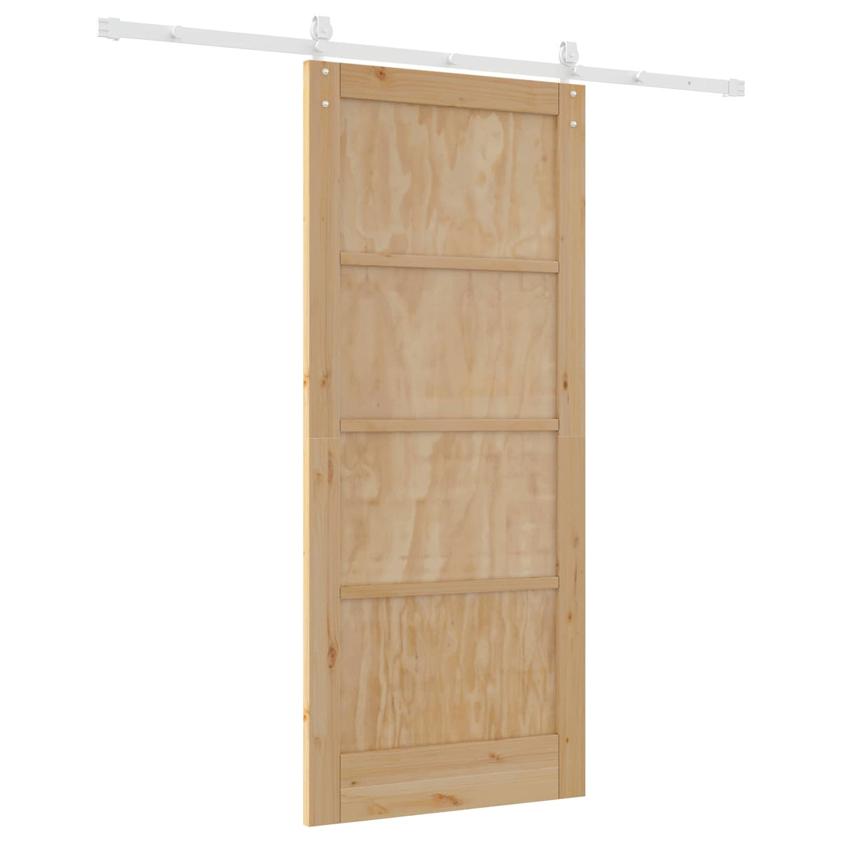 Skydedør ORKDAL 86 x 198,5 cm Massivt fyrretræ Natur og hvid