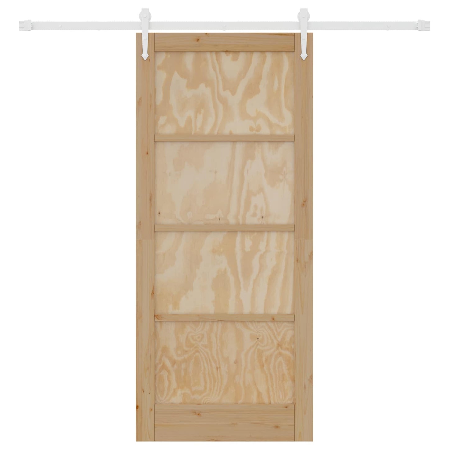 Skydedør ORKDAL 86 x 198,5 cm Massivt fyrretræ Natur og hvid
