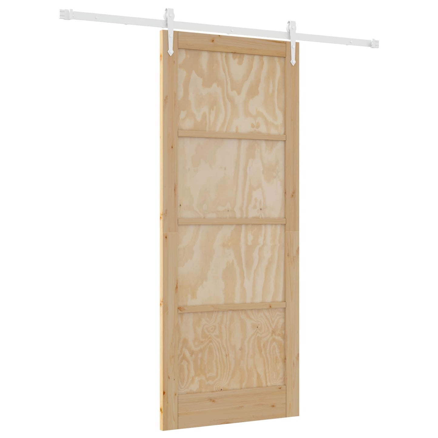 Skydedør ORKDAL 86 x 211 cm Massivt fyrretræ Natur og hvid