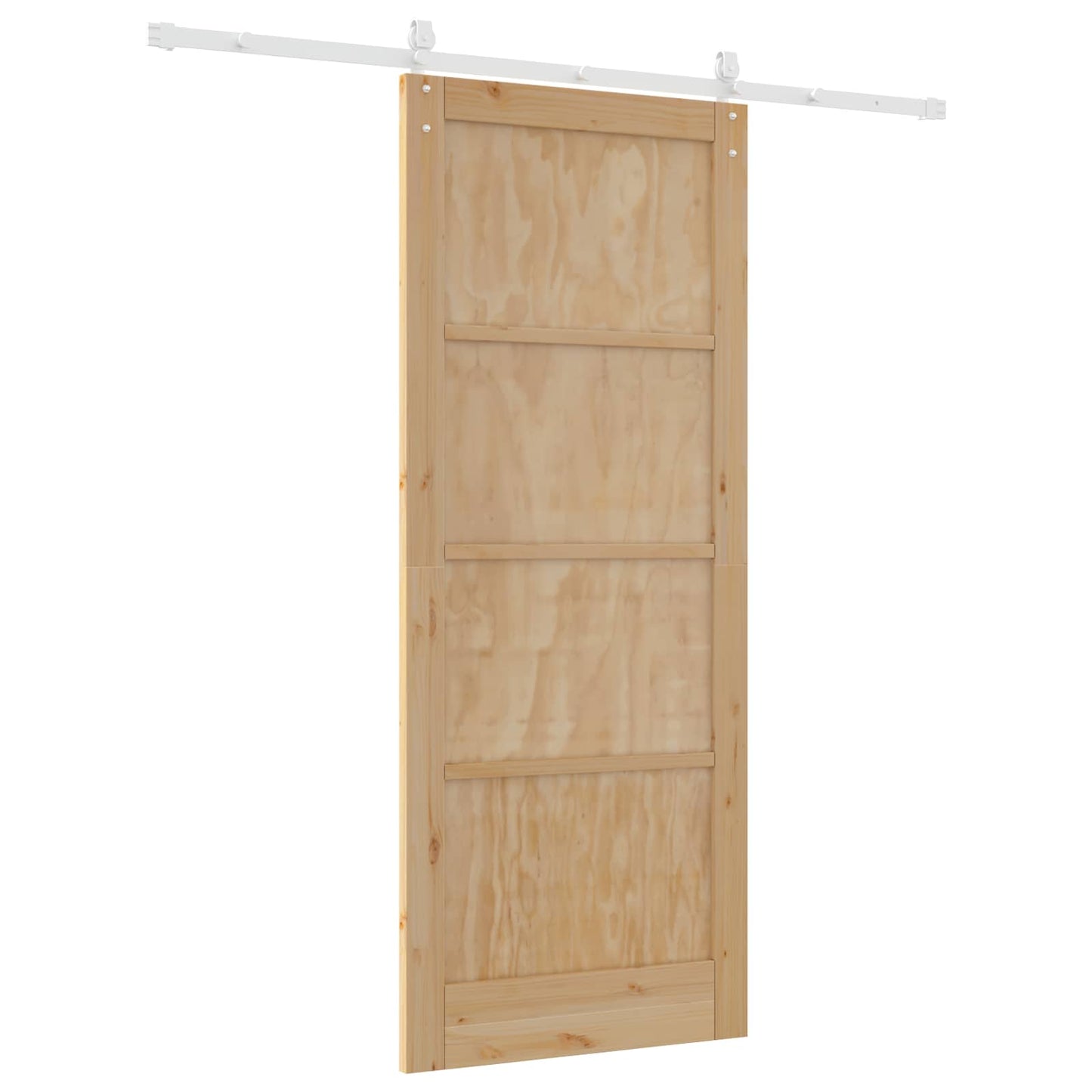 Skydedør ORKDAL 86 x 211 cm Massivt fyrretræ Natur og hvid