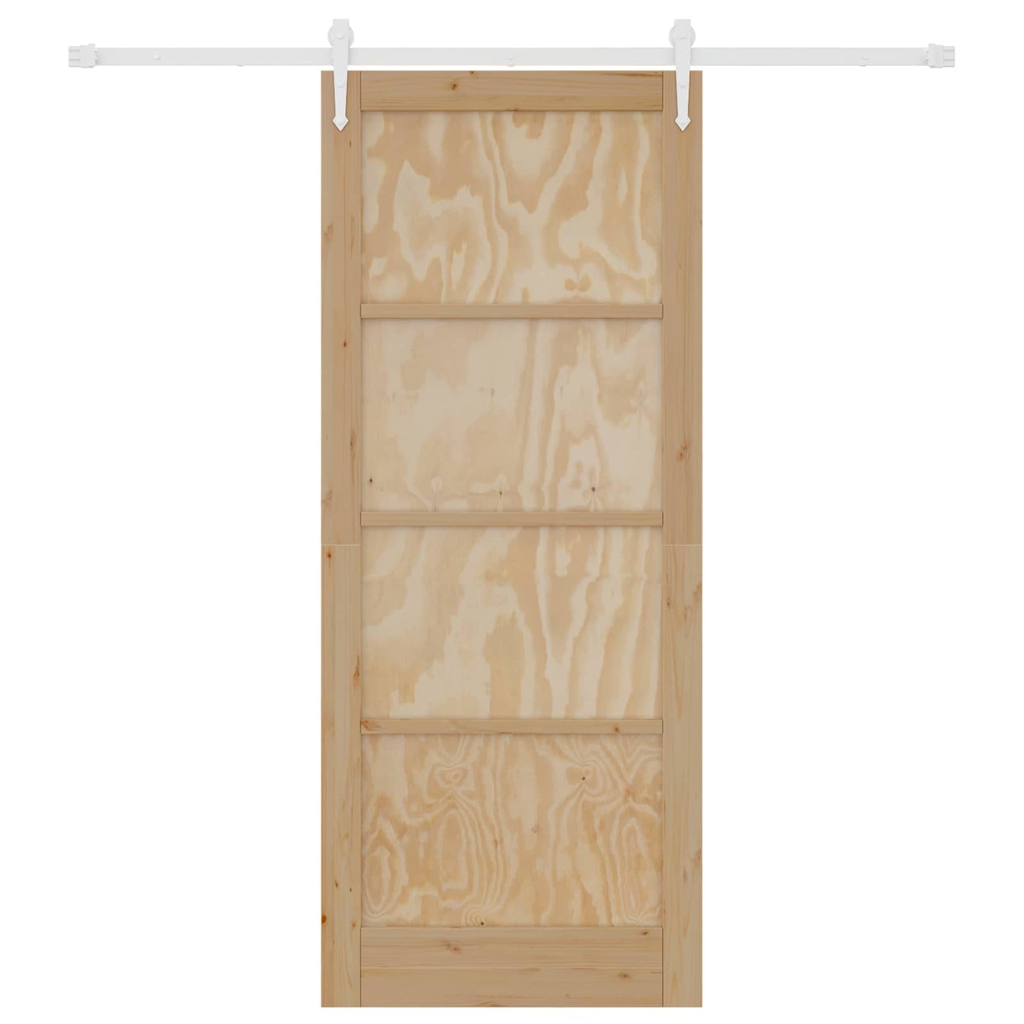 Skydedør ORKDAL 86 x 211 cm Massivt fyrretræ Natur og hvid