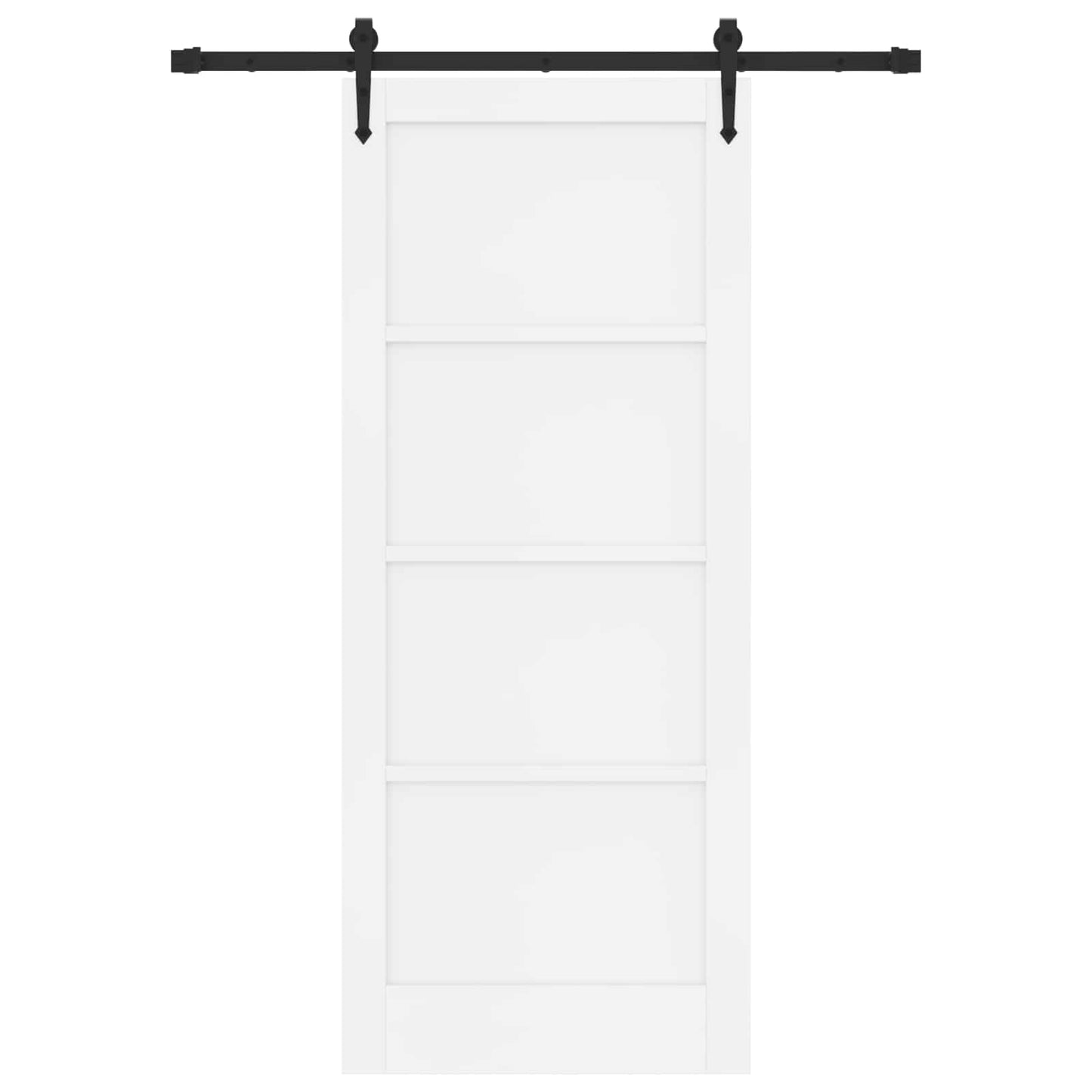 Skydedør ORKDAL 83 x 202 cm Massivt fyrretræ Hvid