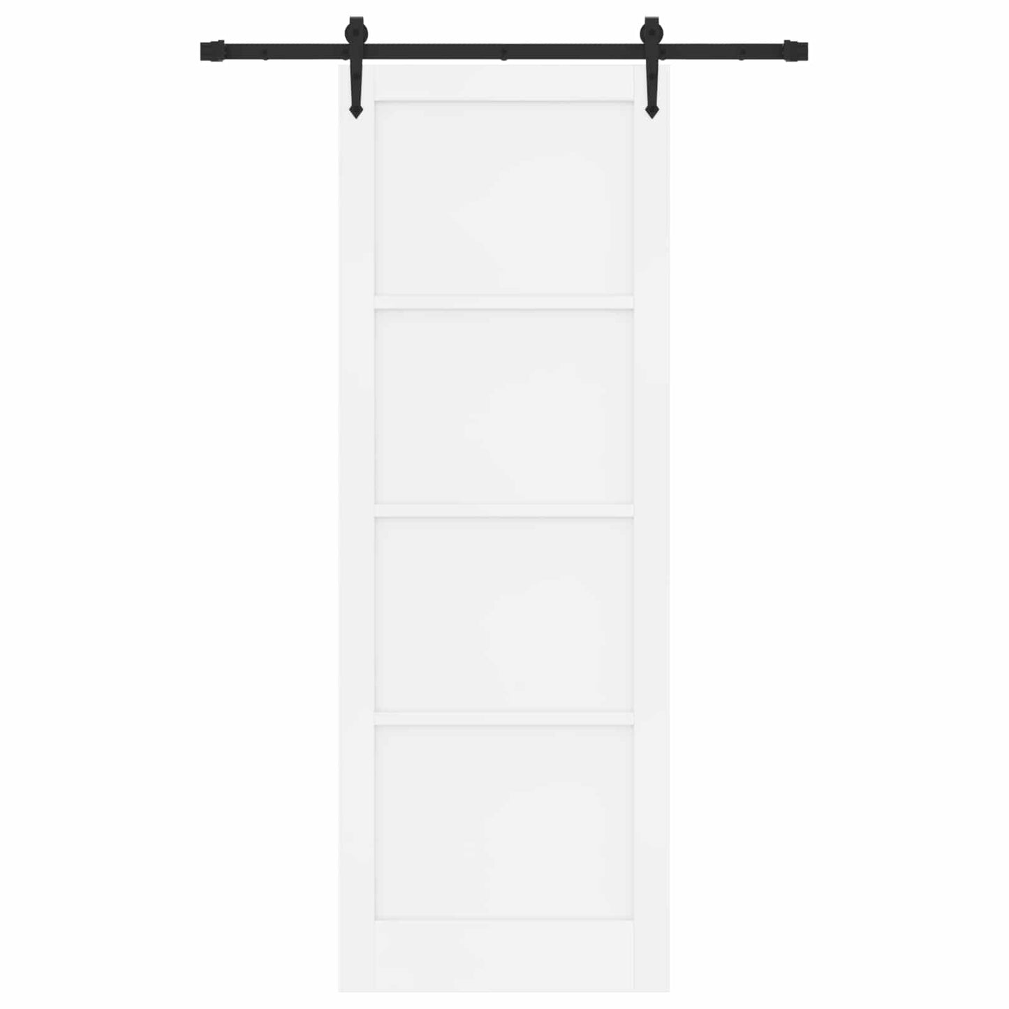 Skydedør ORKDAL 83 x 232 cm Massivt fyrretræ Hvid