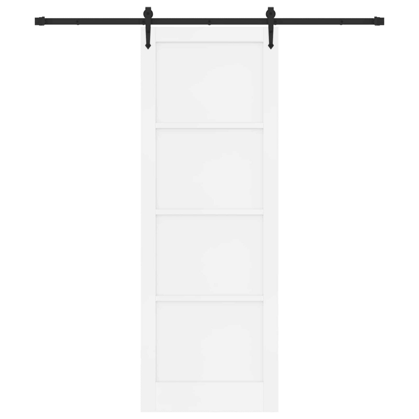 Skydedør ORKDAL 83 x 232 cm Massivt fyrretræ Hvid