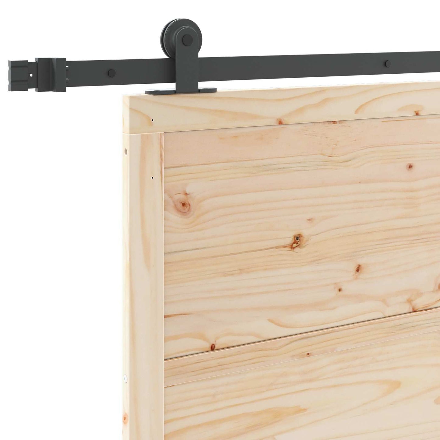 Skydedør 100 x 208 cm Massivt fyrretræ Naturfarvet