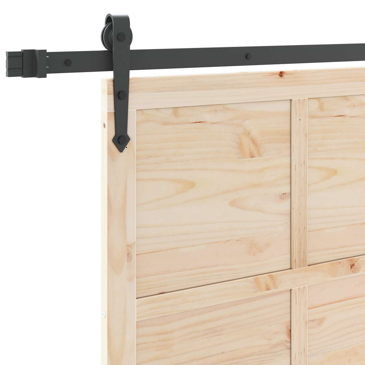 Skydedør 80 x 208 cm Massivt fyrretræ Naturfarvet
