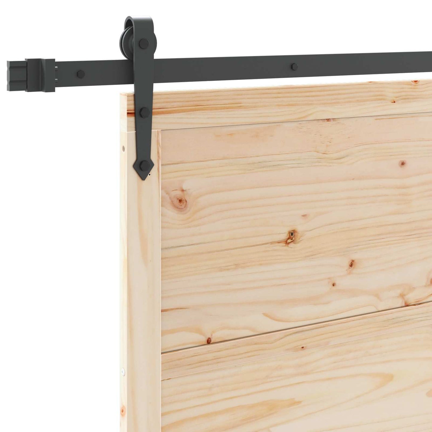 Skydedør 80 x 208 cm Massivt fyrretræ Naturfarvet