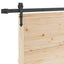 Skydedør 100 x 208 cm Massivt fyrretræ Naturfarvet