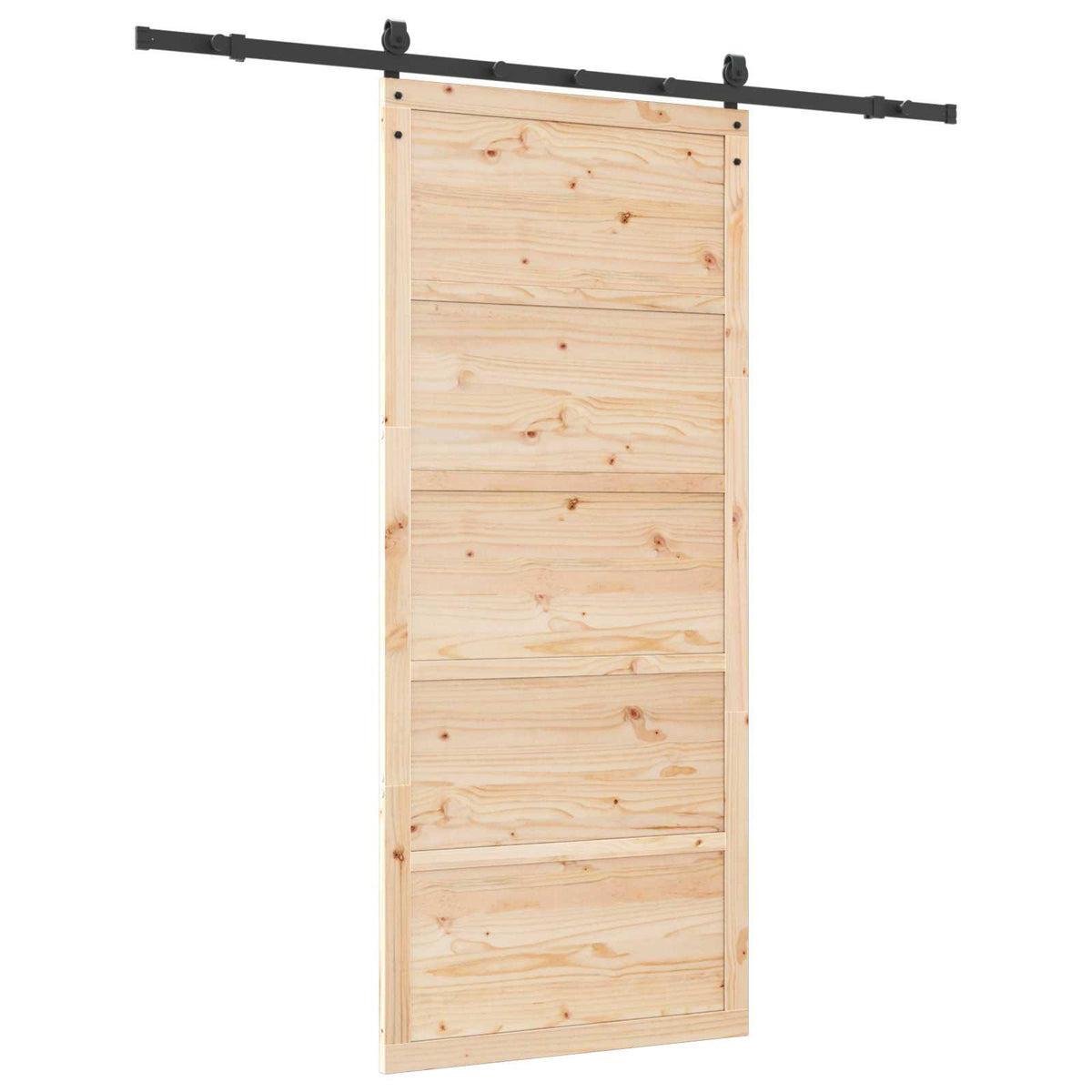 Skydedør Naturfarvet 100 x 208 cm Massivt fyrretræ