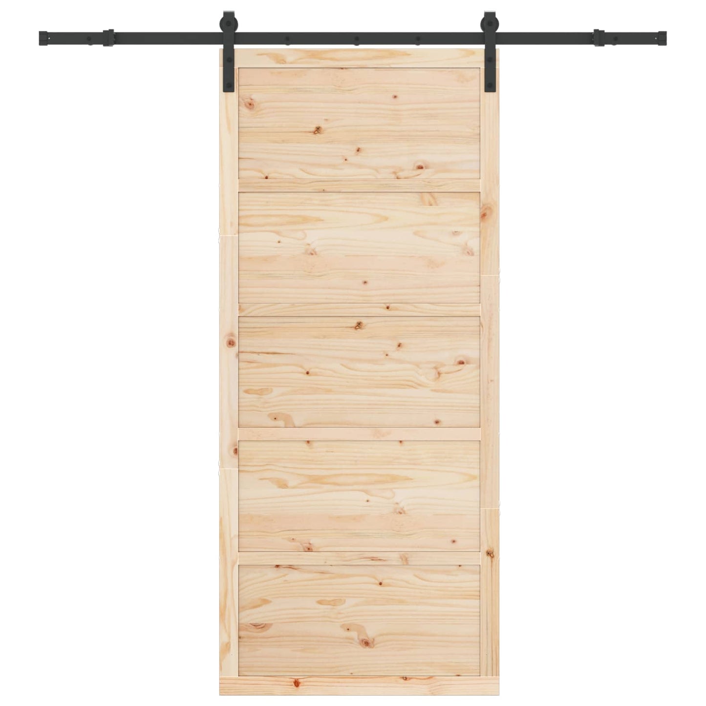 Skydedør Naturfarvet 90 x 208 cm Massivt fyrretræ