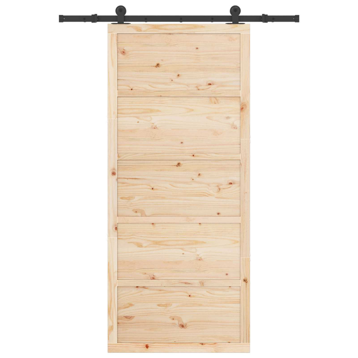 Skydedør Naturfarvet 80 x 208 cm Massivt fyrretræ