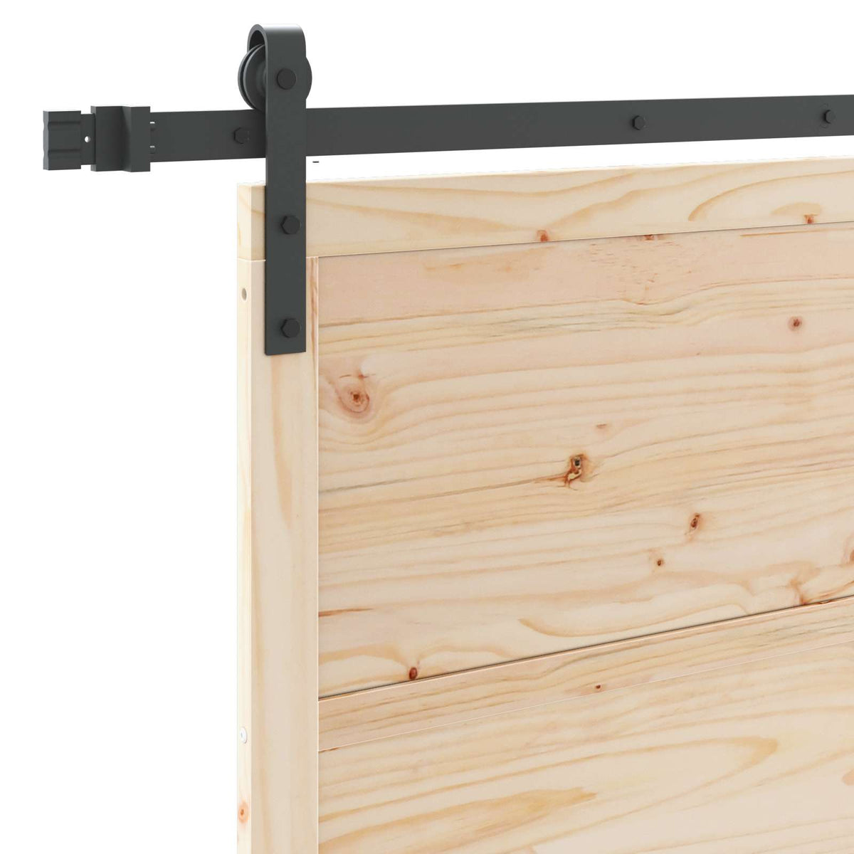 Skydedør Naturfarvet 100 x 208 cm Massivt fyrretræ