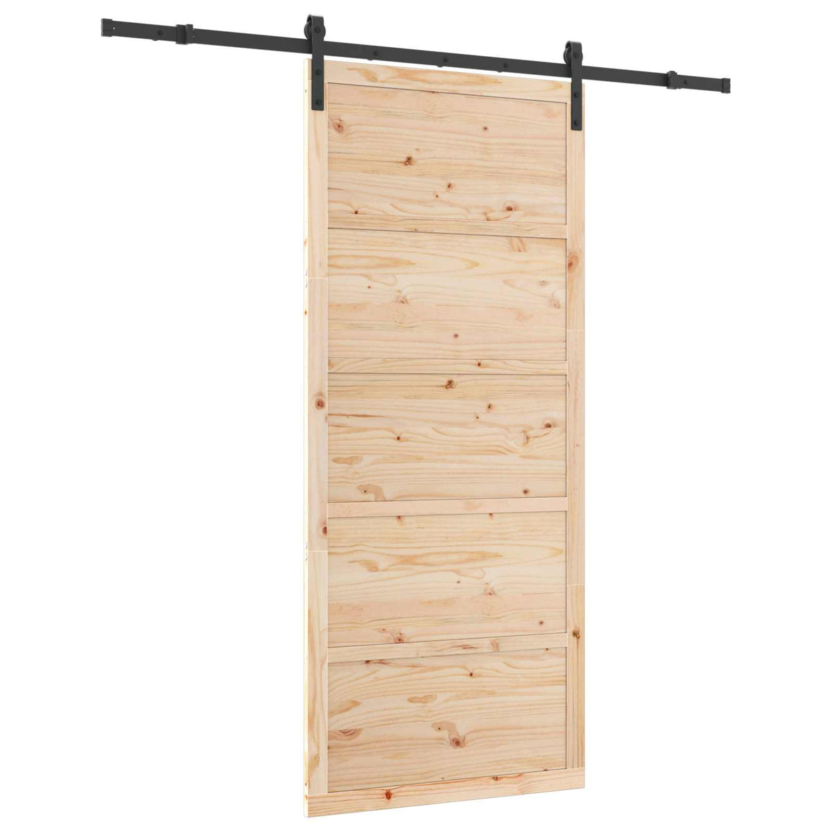 Skydedør Naturfarvet 80 x 208 cm Massivt fyrretræ