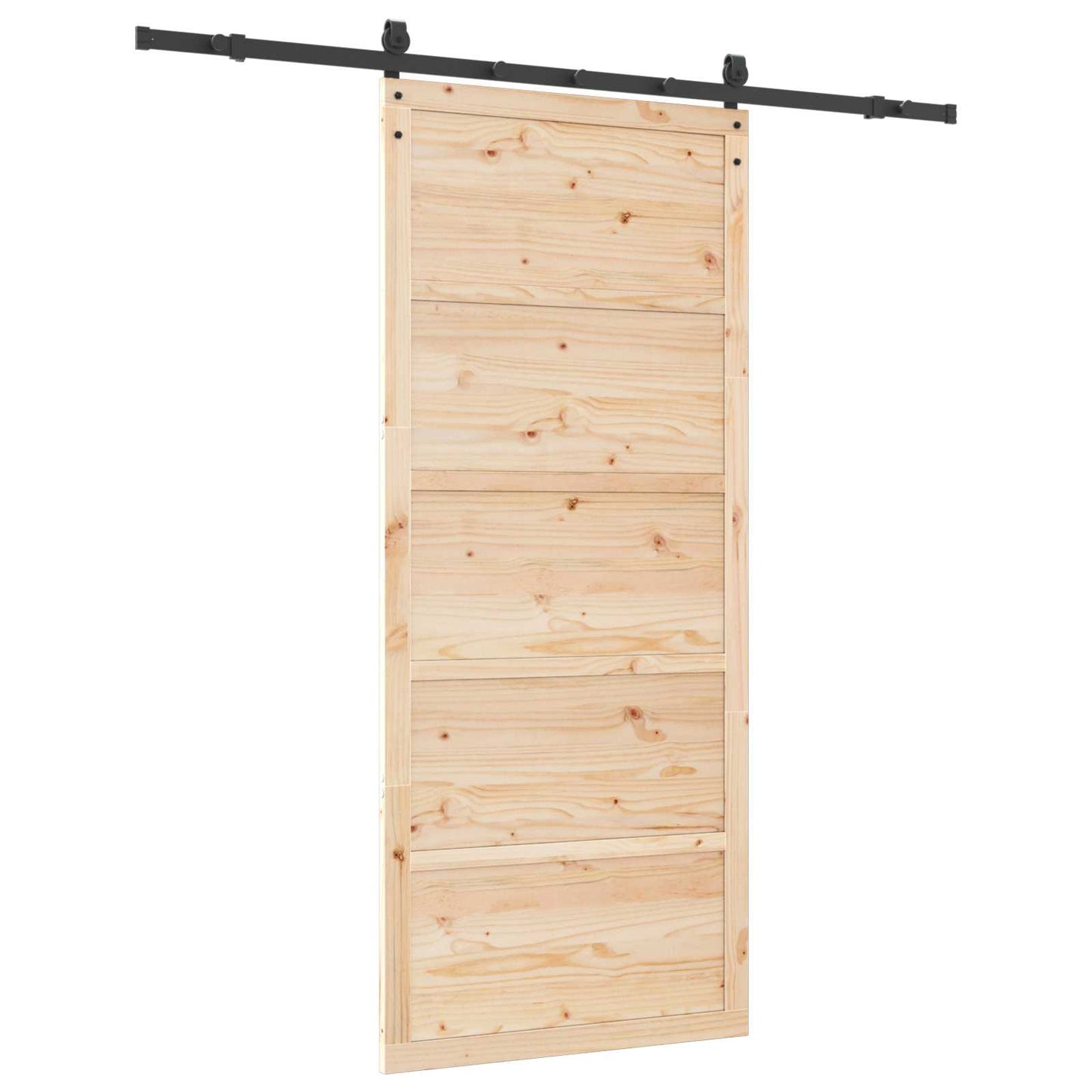 Skydedør Naturfarvet 80 x 208 cm Massivt fyrretræ