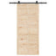 Skydedør 80 x 208 cm Massivt fyrretræ Naturfarvet