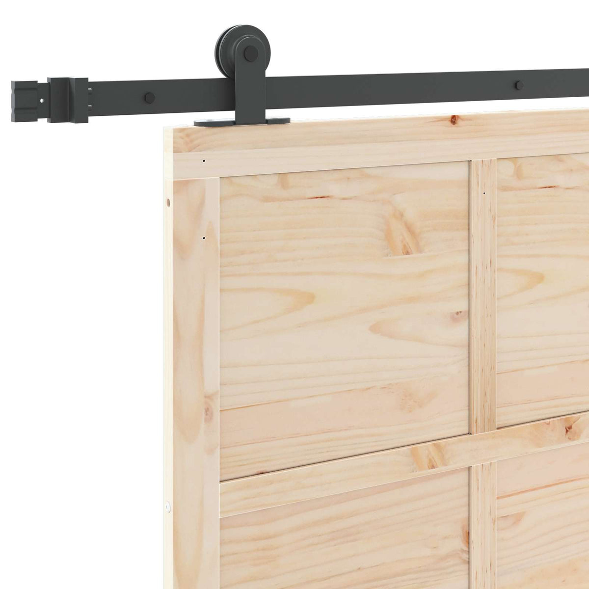 Skydedør 80 x 208 cm Massivt fyrretræ Naturfarvet