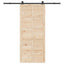 Skydedør 100 x 208 cm Massivt fyrretræ Naturfarvet