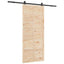 Skydedør 90 x 208 cm Massivt fyrretræ Naturfarvet