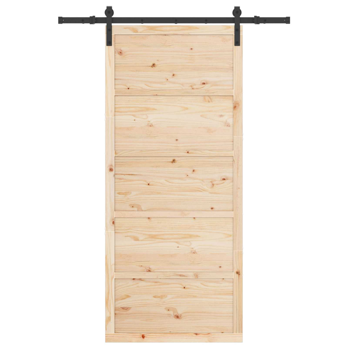 Skydedør Naturfarvet 80 x 208 cm Massivt fyrretræ