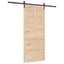 Skydedør Naturfarvet 90 x 208 cm Massivt fyrretræ
