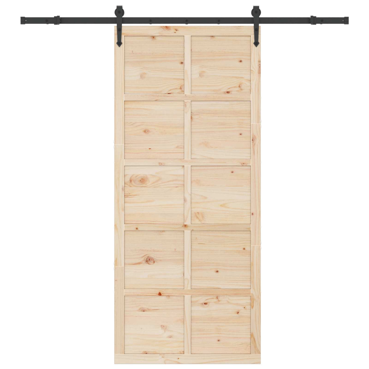 Skydedør Naturfarvet 90 x 208 cm Massivt fyrretræ