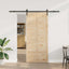 Skydedør Naturfarvet 80 x 208 cm Massivt fyrretræ