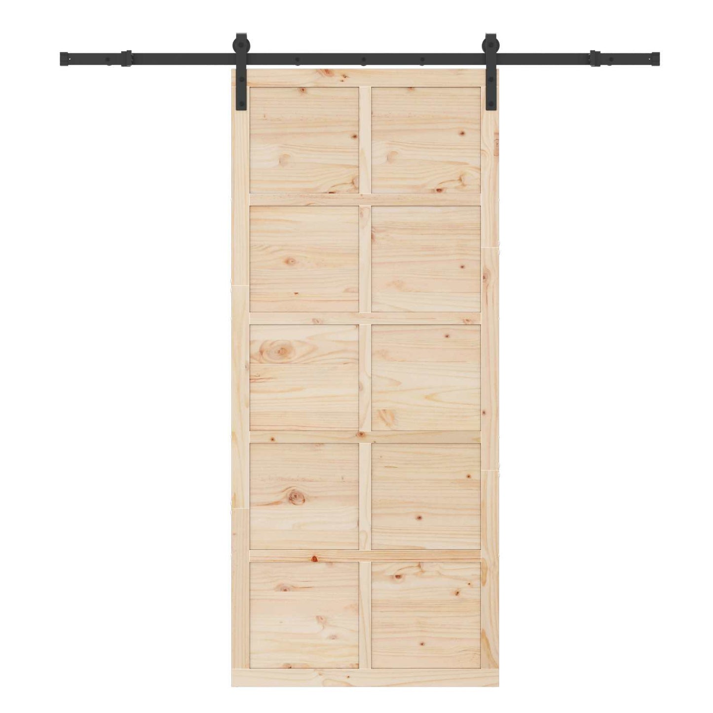 Skydedør Naturfarvet 90 x 208 cm Massivt fyrretræ