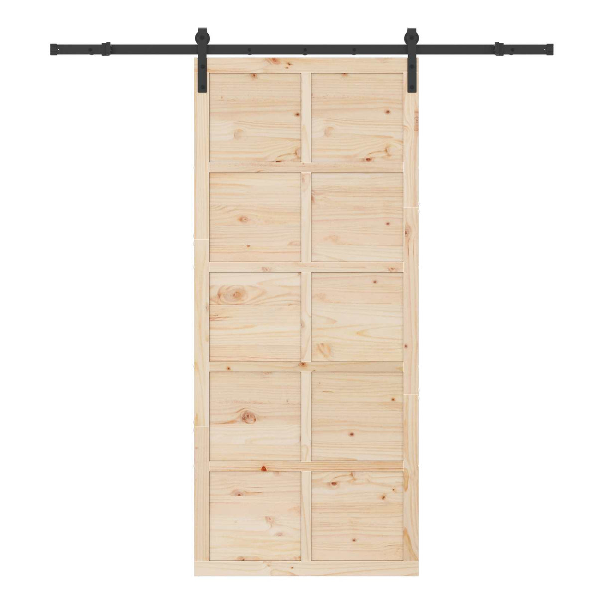 Skydedør Naturfarvet 80 x 208 cm Massivt fyrretræ