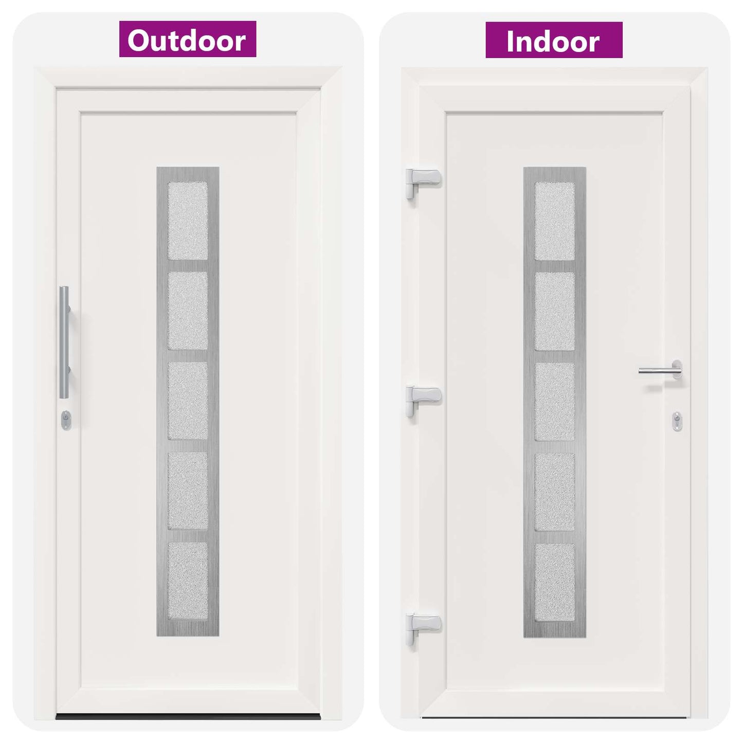 Hoveddør 98 x 200 cm PVC Hvid
