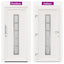 Hoveddør 98 x 208 cm PVC Hvid