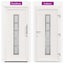 Hoveddør 108 x 208 cm PVC Hvid