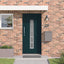 Hoveddør 98 x 200 cm PVC Antracit